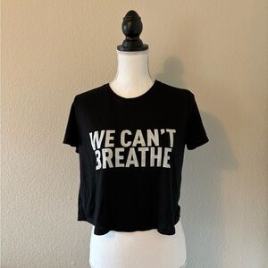 Black Graphic Cropped BLM Women's T-Shirt size medium